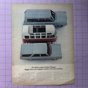 1965 VOLKSWAGEN STATION WAGON Print Advertisement